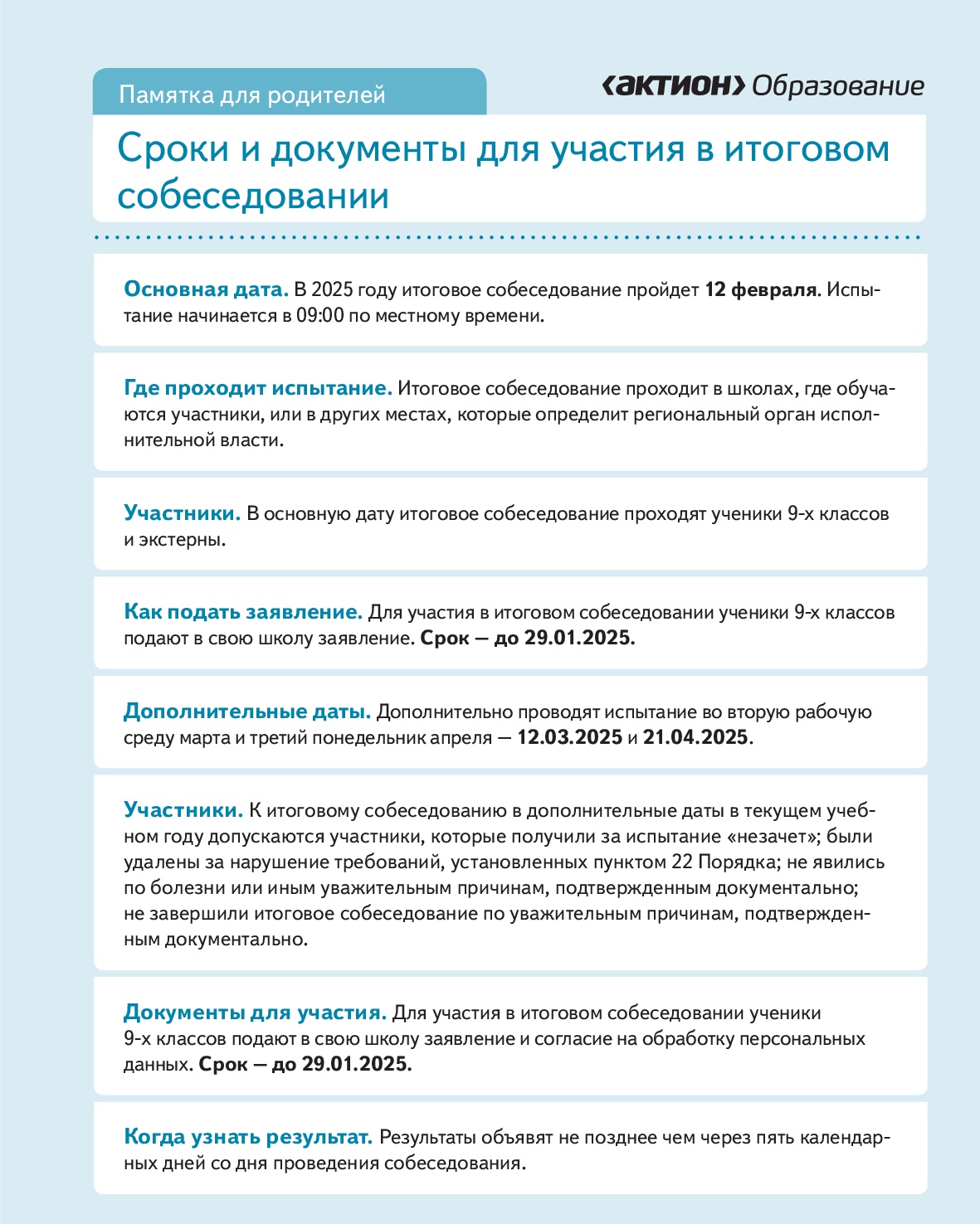 1. Sroki i dokumenty dlya uchastiya v itogovom sobesedovanii
